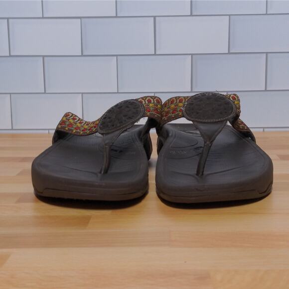 Skechers Brown Cali Tone Ups Sandals Flip Flops Boho Toe Post Thong - Size 7 - Picture 7 of 12